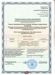 Приложение к лицензии
